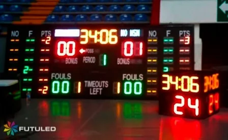 Marcador profesional e indicador de tiro para basquetbol